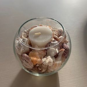 Coastal Seashell Candle Vase